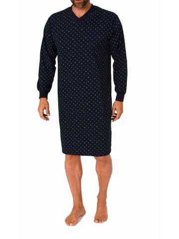 NORMANN langarm Nachthemd Bündchen print - 70638 in marine