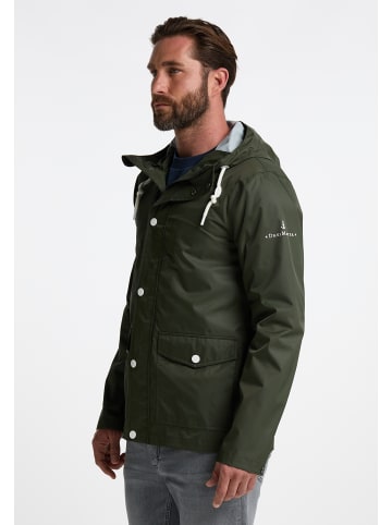 DreiMaster Herren Regenjacke Mit Einem Dezenten Print Auf Der Oberstoffrückseite in Dunkeloliv