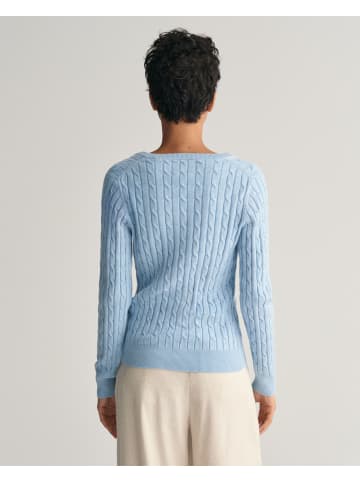 Gant V-Ausschnitt-Pullover in Dove Blue