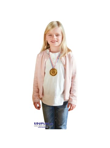Eduplay Kunststoff-Medaille mit Sicherheitsverschluss zum Beschriften in Gold in Gold