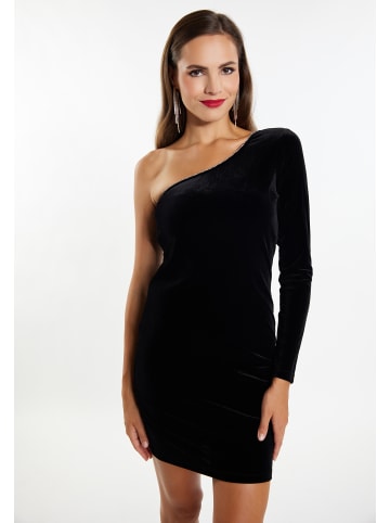 faina One Shoulder Minikleid in Schwarz