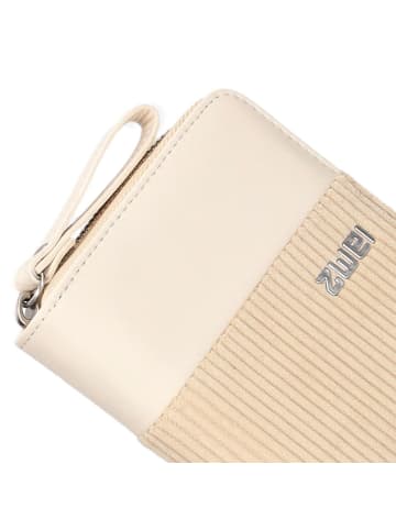 Zwei Eva Geldbörse 20 cm cord creme