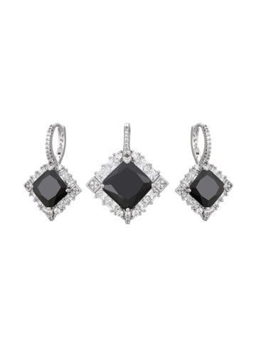 faina Women Jewelry Set in Silver Black