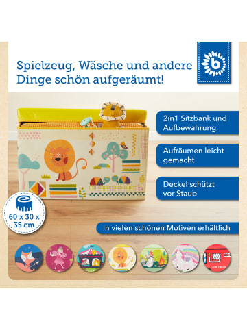 Bieco Spielwaren Aufbewahrungsbox mit Deckel Kinder Zoo in Mehrfarbig
