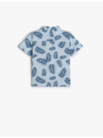 KOTON Shirt in Blau Gemustert
