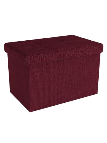 Intirilife Faltbare Sitzbank 49x30x30 cm in KIRSCH ROT