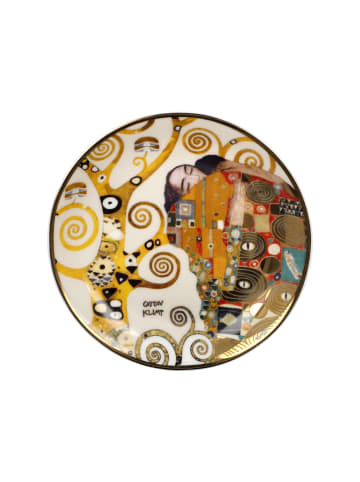 Goebel Miniteller " Gustav Klimt - "Die Erfüllung" " in Beige Gold