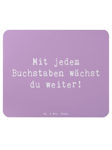 Mr. & Mrs. Panda Mousepad Spruch Schulanfang Inspiration mit Spruch in Lavendeltraum