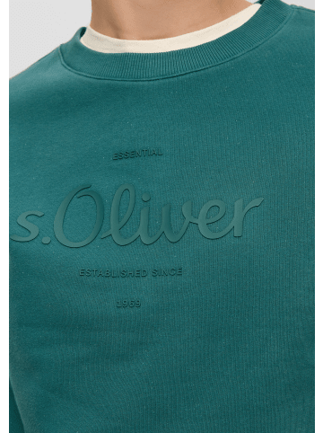 s.Oliver Sweatshirt langarm in Petrol