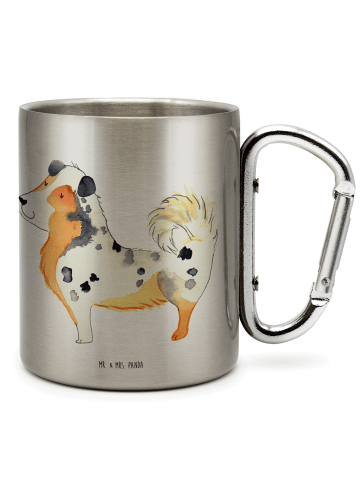 Mr. & Mrs. Panda Pott Hund Australien Shepherd ohne Spruch in Silber