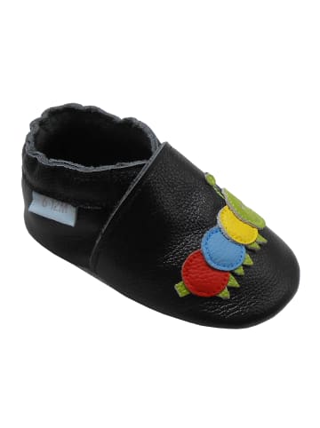 Basrakids Baby Krabbelschuhe aus Leder, weiche Lauflernschuhe mit rutschfester Sohle 