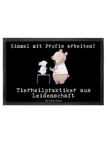 Mr. & Mrs. Panda Fußmatte Tierheilpraktiker Leidenschaft mit Spruch in Schwarz