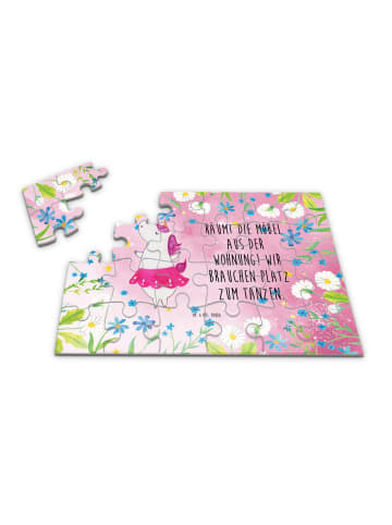Mr. & Mrs. Panda Puzzle Einhorn Ballerina mit Spruch in Rot Pastell