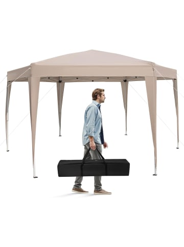 COSTWAY Pop Up Pavillon 4x3,5 m in Khaki