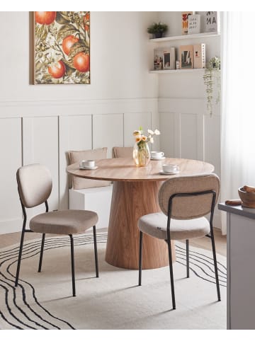 Beliani 2er-Set Esszimmerstuhl LOLETA in Braun