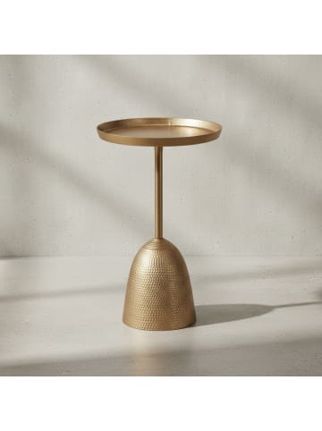 KADIMA DESIGN Beistelltisch 33x33x53 cm Anstelltisch Aluminium, Kleiner