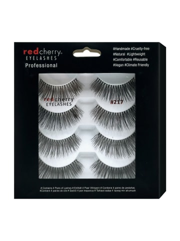 Red Cherry Eyelashes Bandwimpern 217 - 4 Pairs in Schwarz