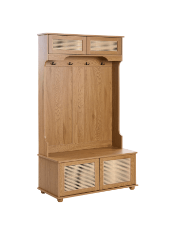 Beliani Schuhschrank BUCHANAN in Braun - (W) 100 x (H) 170 x (L) 47 cm