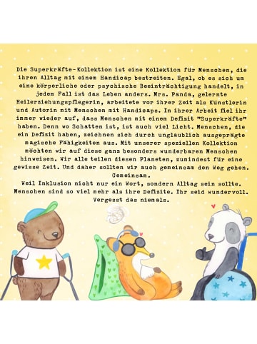 Mr. & Mrs. Panda Badvorleger Fuchs Depressionen mit Spruch in Gelb Pastell