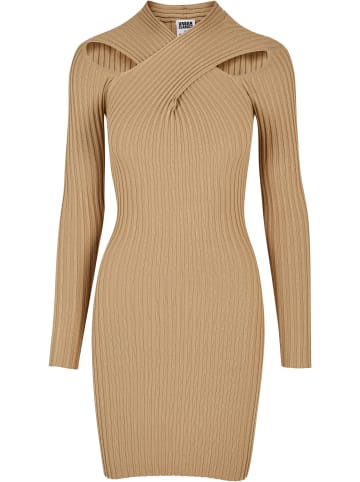 Urban Classics Urban Classics Damen Ladies Crossed Rib Knit Dress in unionbeige