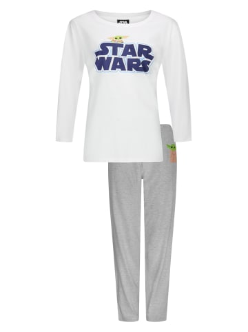 Star Wars Schlafanzug Langarmshirt und Schlafhose Star Wars Yoda in Mehrfarbig