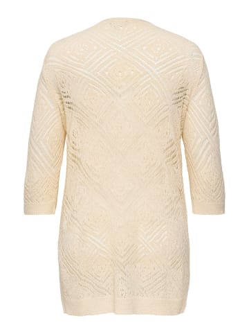 ONLY Carmakoma Strickjacke in Ecru