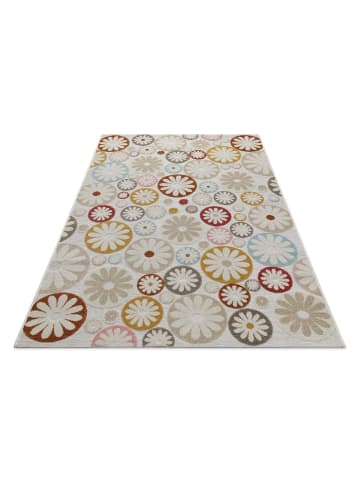 Outdoorteppich "Flowerdrops" in Beige/Bunt