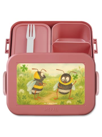 Mr. & Mrs. Panda Lebensmittelbehälter Hummeln Kleeblatt Design o... in Rot Pastell