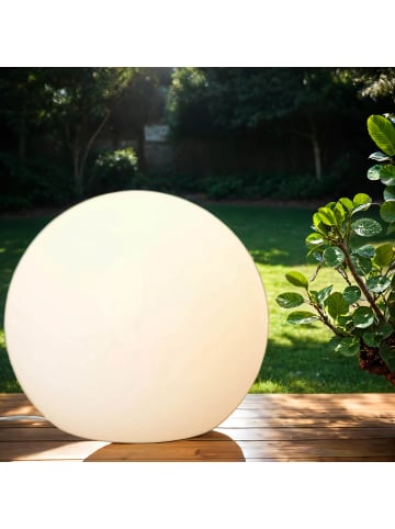 Licht-Erlebnisse Tischlampe EEK F Ø 30 x (H)26.5 cm in Weiß