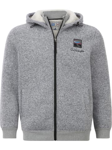 Jan Vanderstorm Strickfleecejacke NORVID in grau melange
