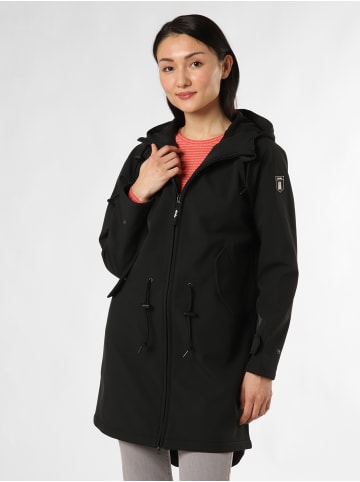 Derbe Softshellparka Friese Island in schwarz