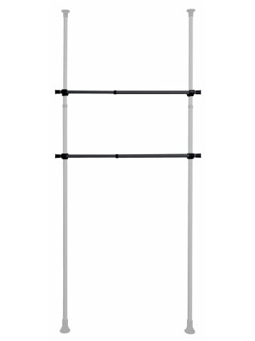 Wenko Kleiderstange Herkules Schwarz, 2er Set, Kleiderstange Herkules Schwarz, Kleiderstange Mod. Herkules Schwarz, 2er Set in Schwarz