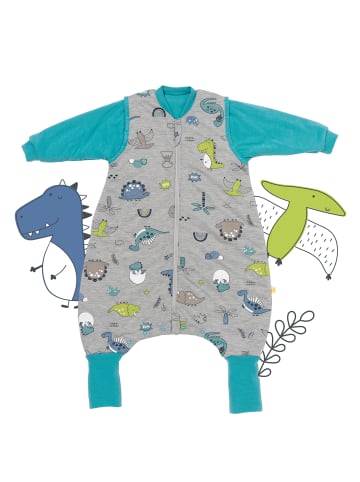 Schlummersack Schlafsack mit Füßen und umklappbaren Bündchen, 2.5 TOG in Anthrazit