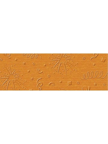 Buntpapierfabrik Ludwig Bähr Prägekarton Elegance 220g/qm 23x32cm Packung mit 5 Blatt Party orange