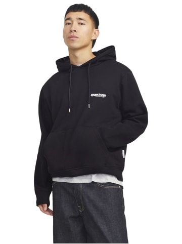 Jack & Jones Sweatshirt JCOUNION PRINT SWEAT HOOD in Schwarz