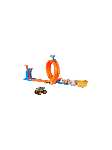 Hot Wheels Spielzeugfahrzeug Rennstrecke Spielset Monster Trucks Bigfoot Loop Flip, ab 4J
