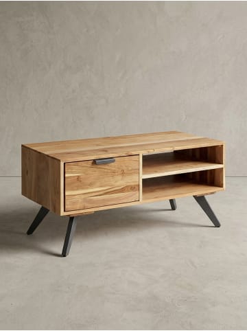 KADIMA DESIGN Couchtisch | Akazie, 95x45x45cm, Schublade, Massiv