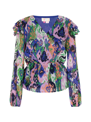 IZIA Damen Bluse in Blau Mehrfarbig