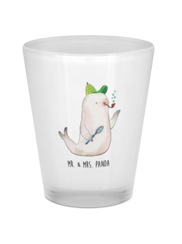Mr. & Mrs. Panda Schnapsglas Robbe Sherlock ohne Spruch in Transparent