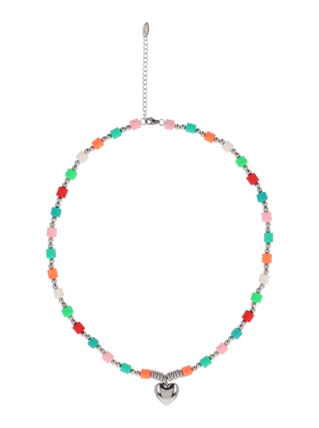 IZIA Women Necklace in Silver Multicolor