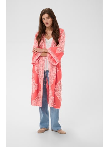 Cream Kimono CRTyla Oversize fit in Coral With Embroidery