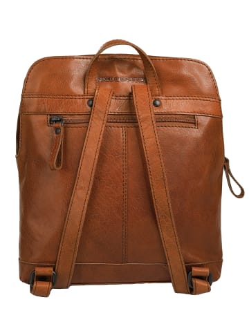 SPIKES & SPARROW Rucksack echt Leder in cognac
