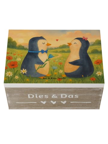 Mr. & Mrs. Panda Kiste Pinguin Pärchen Design ohne Spruch in Weiß