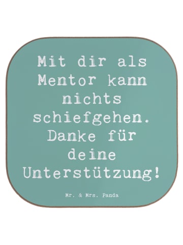 Mr. & Mrs. Panda Untersetzer für Gläser Spruch Beste Mentor mit ... in Meeresbrise
