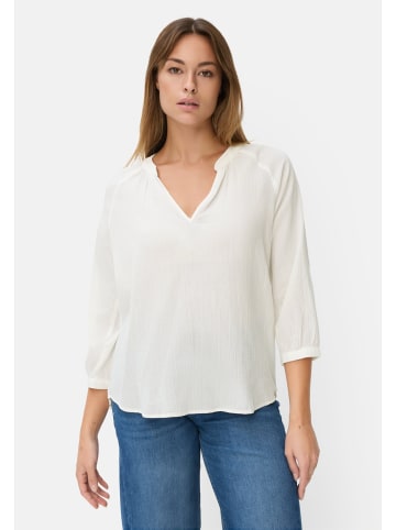 Camel Active Oversize-Bluse mit Stehkragen in Milchweiß