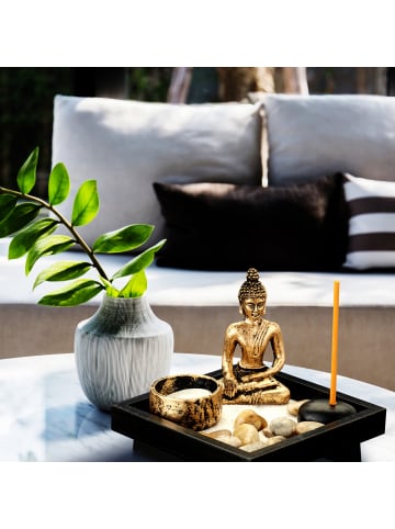 relaxdays 2x Zen Garten in Schwarz