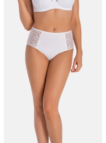 Teyli Hohe Taille Baumwollslip mit floraler Spitze Eco Exclusive in weiß