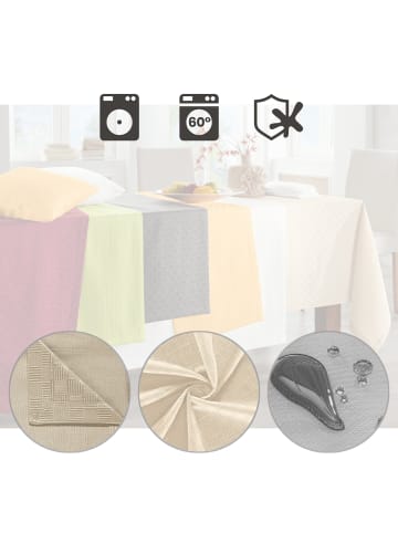 Erwin Müller Jacquard, Baumwollmischung Tischläufer Paderborn in sekt