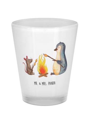 Mr. & Mrs. Panda Shotglas Pinguin Lagerfeuer ohne Spruch in Transparent
