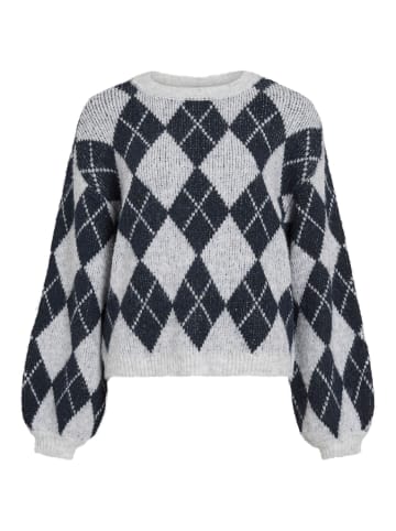 Vila Strickpullover in Light Grey Melange